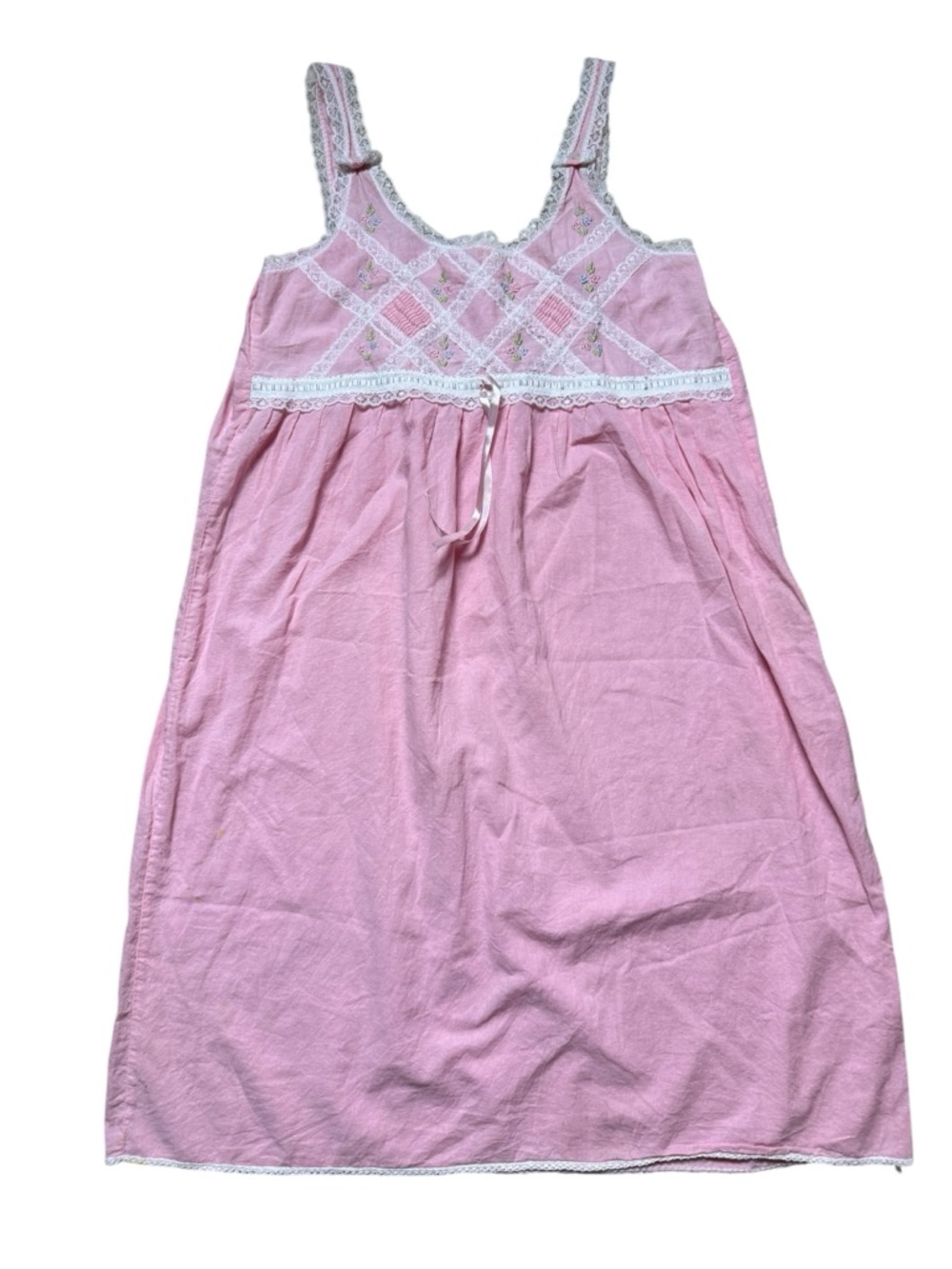 Vintage 100% cotton pink nightgown, small - Picture 4 of 8